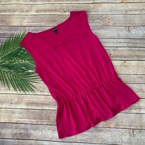 Express Pink Peplum Blouse